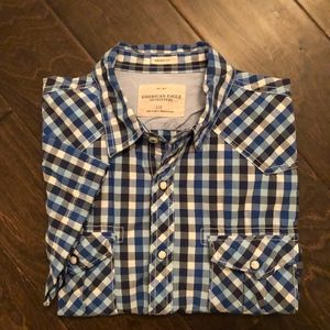 American Eagle Western Style Short Sleeve